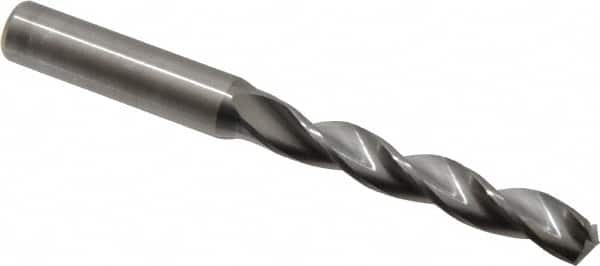 Kennametal - 10.2mm 130° Solid Carbide Jobber Drill - Bright Finish, Right Hand Cut, Spiral Flute, Straight Shank, 118mm OAL, Standard Point - Americas Industrial Supply