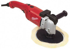 Milwaukee Tool - 7" Pad Diam, 2,800 RPM, Handheld Electric Polisher - 5/8-11" Spindle Thread, 11 Amps, 120 Volts - Americas Industrial Supply