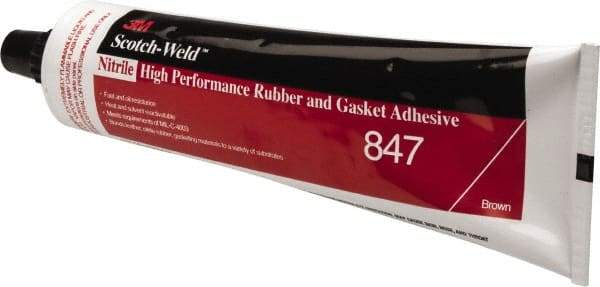 3M - 5 oz Tube Brown Butyl Rubber Gasket Sealant - 300°F Max Operating Temp, Series 847 - Americas Industrial Supply