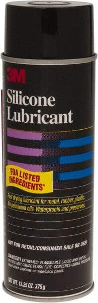 3M - 24 oz Aerosol Silicone Lubricant - Clear - Americas Industrial Supply