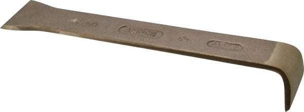 Ampco - Stiff Bronze 1-Edge Scraper - 2" Blade Width x 2" Blade Length, 12" Long Aluminum Handle - Americas Industrial Supply