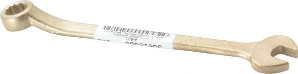 Ampco - 1/2" 12 Point Offset Combination Wrench - 15° Offset Angle, 7-1/4" OAL, Aluminum Bronze, Plain Finish - Americas Industrial Supply