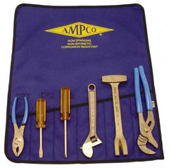 Ampco - 6 Piece Nonsparking Tool Set - Comes in Tool Roll - Americas Industrial Supply