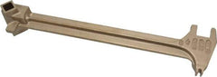 Ampco - 15" Long Aluminum Bronze Drum Plug Wrench - For Use with 22 Different Bungs, Nonsparking - Americas Industrial Supply