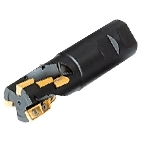 Iscar - 1" Cut Diam, 0.96" Max Depth of Cut, 1" Shank Diam, 4" OAL, Indexable Square Shoulder End Mill - 3M AXKT 1304... Inserts, Weldon Shank, Series Mill2000 - Americas Industrial Supply