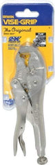 Irwin - 7" OAL Locking Jaw Locking Pliers - 7/16 to 3/4" Jaw Opening, Standard Handle - Americas Industrial Supply