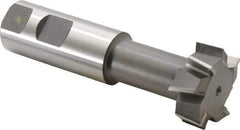 Keo - 1-15/32" Cut Diam, 5/8" Cut Width, 25/32" Neck Diam, 1" Shank Diam, 4-7/16" OAL, High Speed Steel T-Slot Cutter - Uncoated, 3/4" Bolt, Staggered Teeth, 8 Teeth, Weldon Flat - Americas Industrial Supply