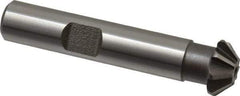 Keo - 1/2" Diam x 1/8" Width of Cut, 45° Included Angle, Shank Connection, High Speed Steel Single Angle Cutter - 3/8" Shank Diam, 2-1/8" Overall Length, Right Hand Cut, Uncoated - Americas Industrial Supply