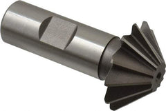 Keo - 1-1/2" Diam x 1/2" Width of Cut, 45° Included Angle, Shank Connection, High Speed Steel Single Angle Cutter - 3/4" Shank Diam, 2-3/4" Overall Length, Right Hand Cut, Uncoated - Americas Industrial Supply