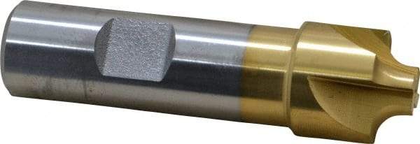 Keo - 3/16" Radius, 7/8" Mill Diam, 4 Flute High Speed Steel Corner Rounding End Mill - Single End, TiN Finish, 3/8" Tip Diam, 3-1/8" OAL, 3/4" Shank Diam - Americas Industrial Supply