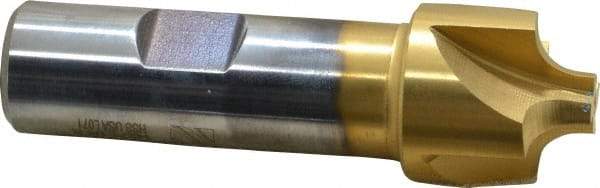 Keo - 1/4" Radius, 1" Mill Diam, 4 Flute High Speed Steel Corner Rounding End Mill - Single End, TiN Finish, 3/8" Tip Diam, 3-1/4" OAL, 3/4" Shank Diam - Americas Industrial Supply