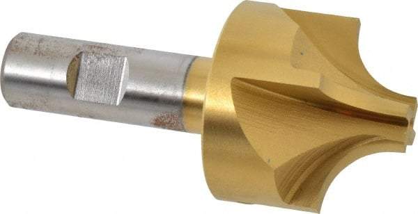 Keo - 5/8" Radius, 1-15/16" Mill Diam, 4 Flute High Speed Steel Corner Rounding End Mill - Single End, TiN Finish, 9/16" Tip Diam, 4" OAL, 3/4" Shank Diam - Americas Industrial Supply
