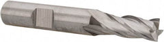 Niagara Cutter - 5/16", 3/4" LOC, 3/8" Shank Diam, 2-1/2" OAL, 4 Flute, Cobalt Square End Mill - Single End, Uncoated, Spiral Flute, 30° Helix, Centercutting, Right Hand Cut, Right Hand Flute, Series SPC408 - Americas Industrial Supply