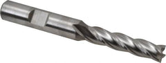 Niagara Cutter - 5/16", 1-3/8" LOC, 3/8" Shank Diam, 3-1/8" OAL, 4 Flute, Cobalt Square End Mill - Single End, Uncoated, Spiral Flute, 30° Helix, Centercutting, Right Hand Cut, Right Hand Flute, Series SPC408 - Americas Industrial Supply