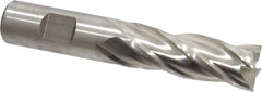 Niagara Cutter - 3/4", 2" LOC, 3/4" Shank Diam, 4-1/4" OAL, 4 Flute, Cobalt Square End Mill - Single End, Uncoated, Spiral Flute, 30° Helix, Centercutting, Right Hand Cut, Right Hand Flute, Series SPC408 - Americas Industrial Supply