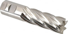 Niagara Cutter - 1-1/4", 3" LOC, 1-1/4" Shank Diam, 5-1/2" OAL, 6 Flute, Cobalt Square End Mill - Single End, Uncoated, Spiral Flute, 30° Helix, Centercutting, Right Hand Cut, Right Hand Flute, Series SPC408 - Americas Industrial Supply