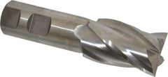 Niagara Cutter - 1-1/4", 2" LOC, 1" Shank Diam, 4-1/2" OAL, 4 Flute, Cobalt Square End Mill - Single End, Uncoated, Spiral Flute, 30° Helix, Centercutting, Right Hand Cut, Right Hand Flute, Series SPC408 - Americas Industrial Supply