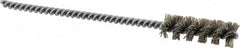 Brush Research Mfg. - 0.413" Diam Helical Nylon Tube Brush - Single Spiral, 0.018" Filament Diam, 1-1/4" Brush Length, 4-1/2" OAL, 0.14" Diam Steel Shank - Americas Industrial Supply