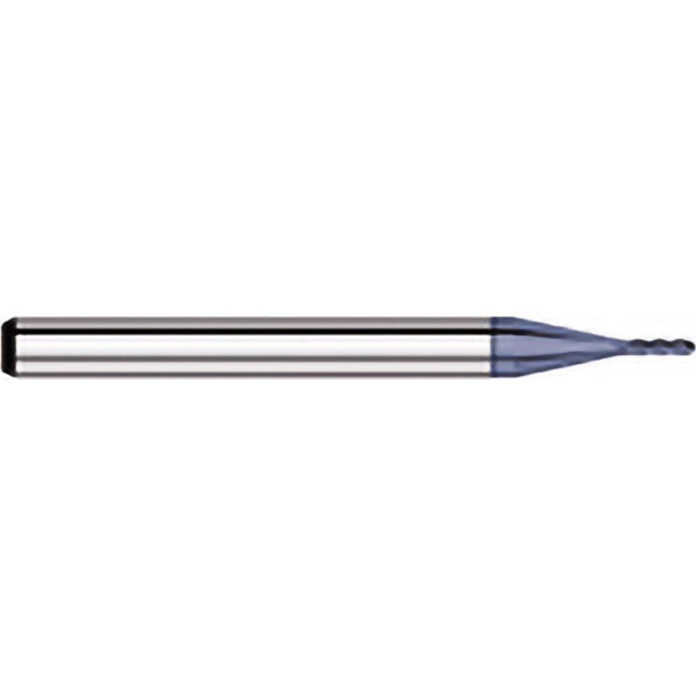 Titan USA - Ball End Mills; Mill Diameter (Decimal Inch): 0.0920 ; Number of Flutes: 4 ; Length of Cut (mm): 7.00 ; Length of Cut (Decimal Inch): 0.2760 ; Material: Solid Carbide ; Overall Length (Inch): 1-1/2 - Exact Industrial Supply