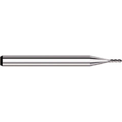 Titan USA - Ball End Mills; Mill Diameter (Decimal Inch): 0.0380 ; Number of Flutes: 4 ; Length of Cut (mm): 2.90 ; Length of Cut (Decimal Inch): 0.1140 ; Material: Solid Carbide ; Overall Length (Inch): 1-1/2 - Exact Industrial Supply