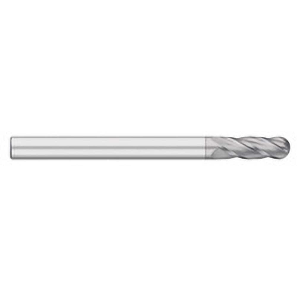 Titan USA - Ball End Mills; Mill Diameter (Inch): 1/4 ; Mill Diameter (Decimal Inch): 0.2500 ; Number of Flutes: 4 ; Length of Cut (Inch): 1-1/2 ; Length of Cut (Decimal Inch): 1.5000 ; Material: Solid Carbide - Exact Industrial Supply