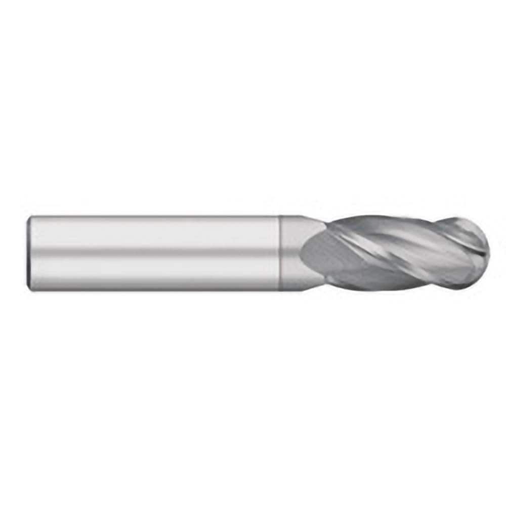Titan USA - Ball End Mills; Mill Diameter (Inch): 3/8 ; Mill Diameter (Decimal Inch): 0.3750 ; Number of Flutes: 4 ; Length of Cut (Inch): 1 ; Length of Cut (Decimal Inch): 1.0000 ; Material: Solid Carbide - Exact Industrial Supply