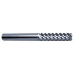 10mm Dia. - 100mm OAL - 45° Helix Bright Carbide End Mill - 6 FL - Americas Industrial Supply