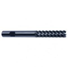 8mm Dia. - 100mm OAL - 45° Helix Bright Carbide End Mill - 6 FL - Americas Industrial Supply