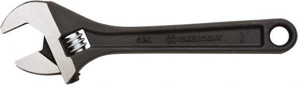 Crescent - 1/2" Jaw Capacity, 4" Standard Adjustable Wrench - Steel, Black Finish, 4" OAL - Americas Industrial Supply