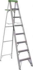 Louisville - 7 Steps, 8' High, Type II Rating, Aluminum Step Ladder - Americas Industrial Supply