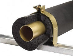 Klo-Shure - 3/4" Pipe, Zinc Plated Steel Strut Mount Insulation Coupling - Trivalent Zinc & Yellow - Americas Industrial Supply