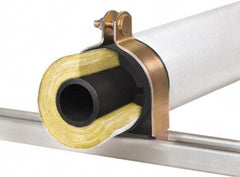 Klo-Shure - 2" Pipe, Zinc Plated Steel Strut Mount Insulation Coupling - Trivalent Zinc & Yellow - Americas Industrial Supply