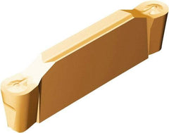 Sandvik Coromant - F2N123x2 RO 1/8" Cutting Width Carbide Grooving Insert - 18.6mm Max Depth of Cut, Neutral, 1/16" Corner Radius, TiAlN Finish - Americas Industrial Supply
