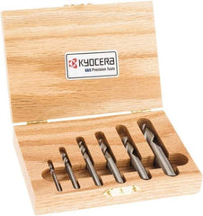 SGS - 1/8 to 1/2", 3 Flute Square End Mill Set - Uncoated, Solid Carbide, Single End, 1/8, 3/16, 1/4, 5/16, 3/8, 1/2" Shank Diam, Centercutting - Americas Industrial Supply