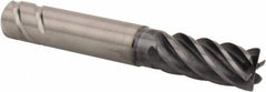 Kennametal - 12mm, 6 Flute, Single End, Solid Carbide, 0.5mm Corner Radius End Mill - 84mm OAL, 38° Helix, Right Hand Flute, 26mm LOC, Right Hand Cut, 36mm Extended Reach - Americas Industrial Supply