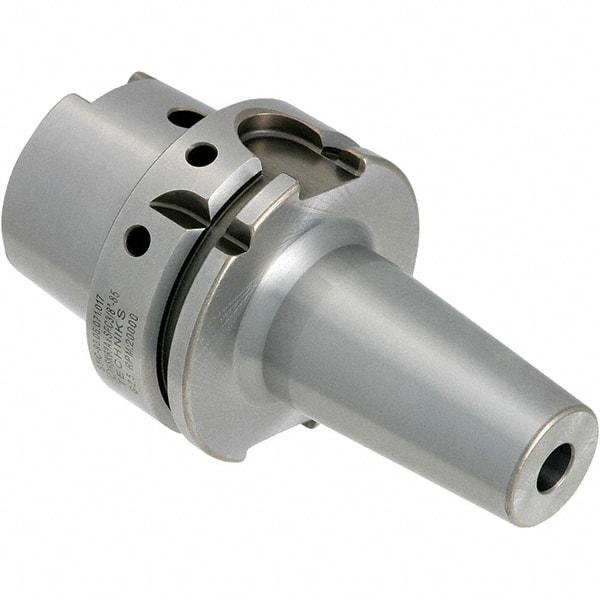 Techniks - 14mm Hole Diam, HSK63A Taper Shank Shrink Fit Tool Holder & Adapter - 90mm Projection, 27mm Nose Diam, Through Coolant - Exact Industrial Supply