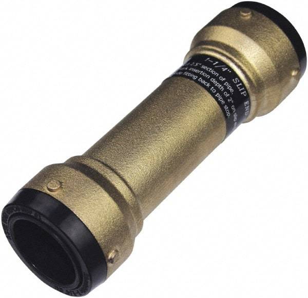 SharkBite - 1-3/8" Outside Diam, Metal Push-to-Connect Tube Coupling - 200 Max psi, Tube to Tube Connection, EPDM O-Ring - Americas Industrial Supply