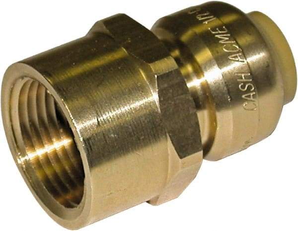 SharkBite - Brass & Chrome Pipe Fittings Type: Adapter Fitting Size: 1/2 x 1/2 - Americas Industrial Supply