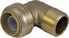 SharkBite - Brass & Chrome Pipe Fittings Type: 90 Elbow Fitting Size: 3/4 x 3/4 - Americas Industrial Supply