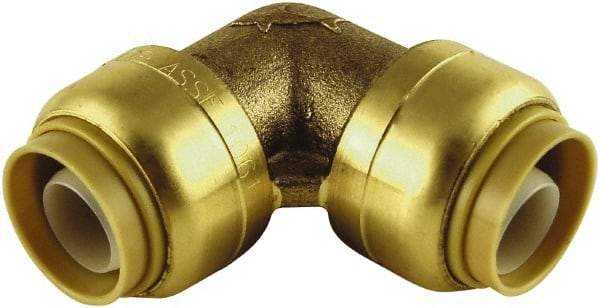 SharkBite - Brass & Chrome Pipe Fittings Type: 90 Elbow Fitting Size: 1 x 1 - Americas Industrial Supply