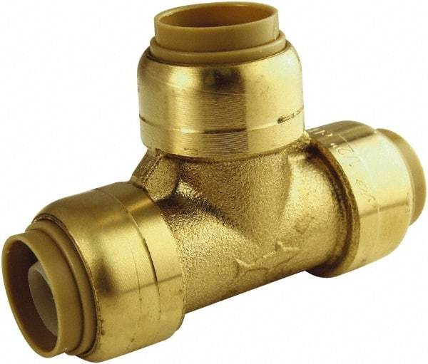 SharkBite - Brass & Chrome Pipe Fittings Type: Tee Fitting Size: 3/4 - Americas Industrial Supply