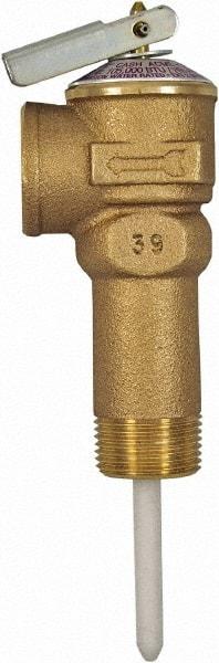 CASH ACME - 3/4" Inlet, 3/4" Outlet, FNPT x MNPT, ASME Safety Relief Valve - 150 Max psi, Bronze, 500000 BTUs - Americas Industrial Supply