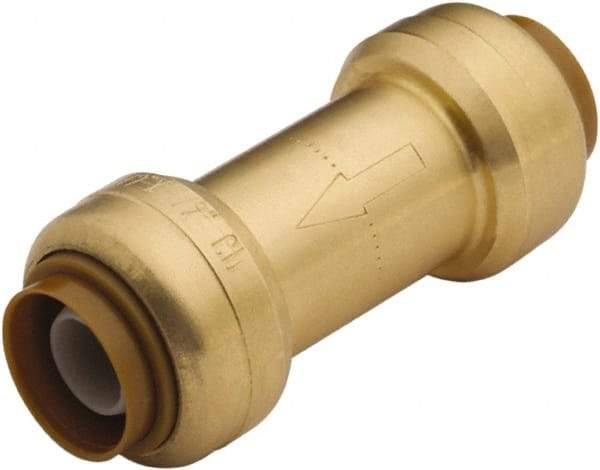 SharkBite - 1/2" Brass Check Valve - Inline, Push To Connect x Push To Connect, 200 WOG - Americas Industrial Supply