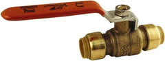 SharkBite - 1 x 1" Pipe, Standard Port, Brass Standard Ball Valve - Inline - Two Way Flow, Push-to-Connect x Push-to-Connect Ends, Steel Handle, 200 WOG - Americas Industrial Supply