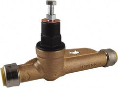 SharkBite - 1/2" Pipe, Push Fit End Connection, Bronze Body Pressure Regulating Valve - EPDM Seal, 200 psi Inlet Pressure, 10 to 70 psi Working Pressure - Americas Industrial Supply