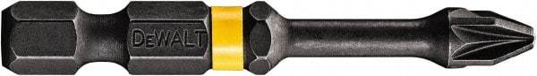 DeWALT - PZ.2 Posidriv Screwdriver Bit - 1/4" Hex Drive, 2" OAL - Americas Industrial Supply