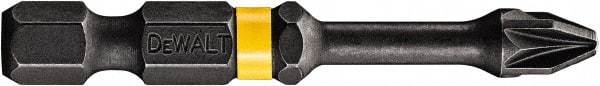 DeWALT - PZ.3 Posidriv Screwdriver Bit - 1/4" Hex Drive, 2" OAL - Americas Industrial Supply