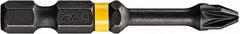 DeWALT - PZ.3 Posidriv Screwdriver Bit - 1/4" Hex Drive, 2" OAL - Americas Industrial Supply