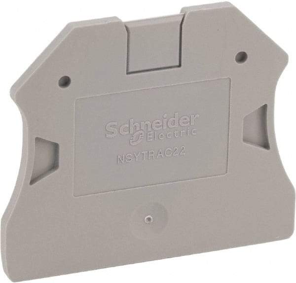 Schneider Electric - 2.2mm High, Terminal Block End Cover - Use with NSYT Terminal Blocks - Americas Industrial Supply