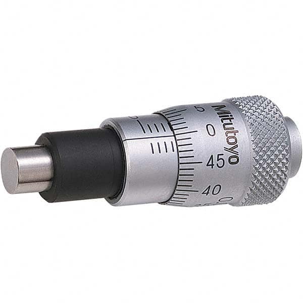 Mitutoyo - Mechanical Micrometer Heads Minimum Measurement (mm): 0.00 Maximum Measurement (mm): 6.50 - Americas Industrial Supply